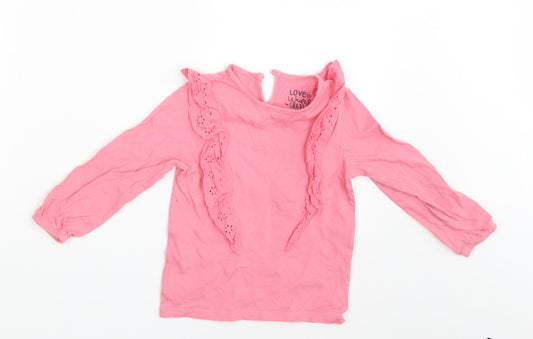F&F Girls Pink   Basic T-Shirt Size 24 Months