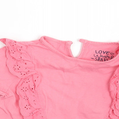 F&F Girls Pink   Basic T-Shirt Size 24 Months