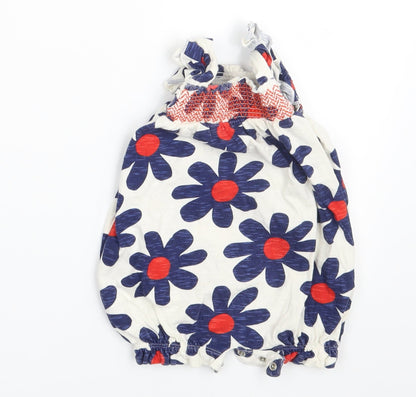 NEXT Girls Ivory Floral  Basic T-Shirt Size 3-6 Months