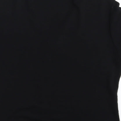 Womens UK Size 16 Sonic Black Basic T-Shirt