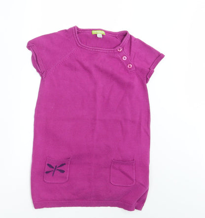 Vertbaudet Girls Purple   Pullover Jumper Size 4 Years