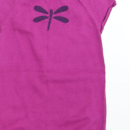 Vertbaudet Girls Purple   Pullover Jumper Size 4 Years