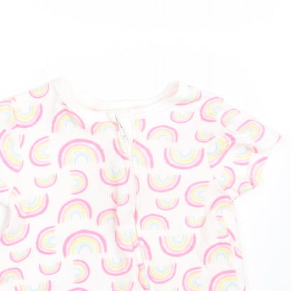 Primark Girls White Colourblock  Romper One-Piece Size 0-3 Months