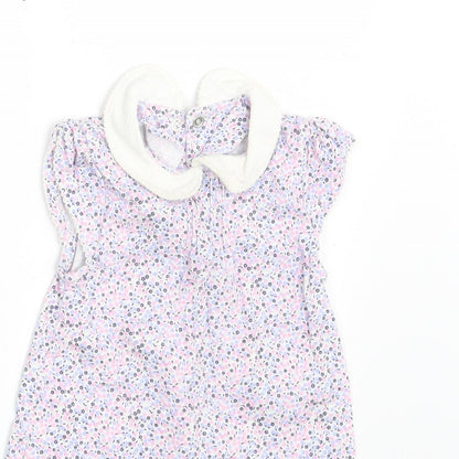 Mothercare Girls Multicoloured Floral  T-Shirt Dress  Size 3-6 Months