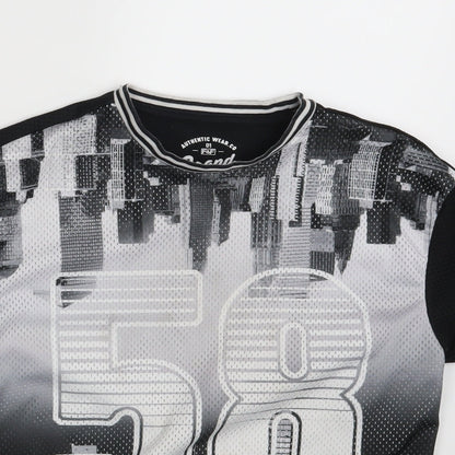 F&F Boys Black   Basic T-Shirt Size 7-8 Years