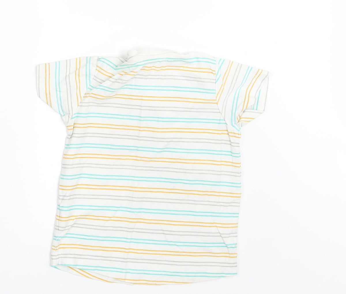 Matalan Boys White Striped  Basic T-Shirt Size 24 Months