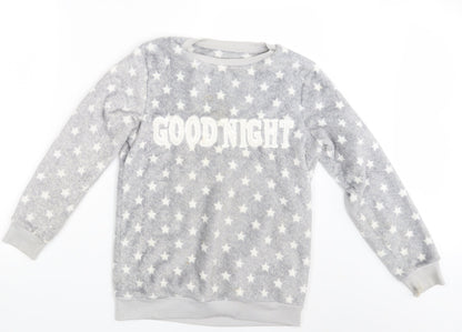 YD Girls Grey Polka Dot  Pullover Jumper Size 12-13 Years  - Goodnight