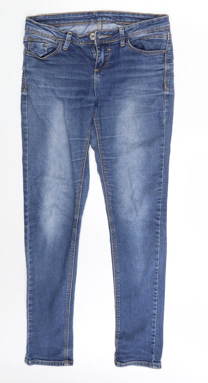 Denim Co. Womens Blue  Denim Skinny Jeans Size 8 L30 in