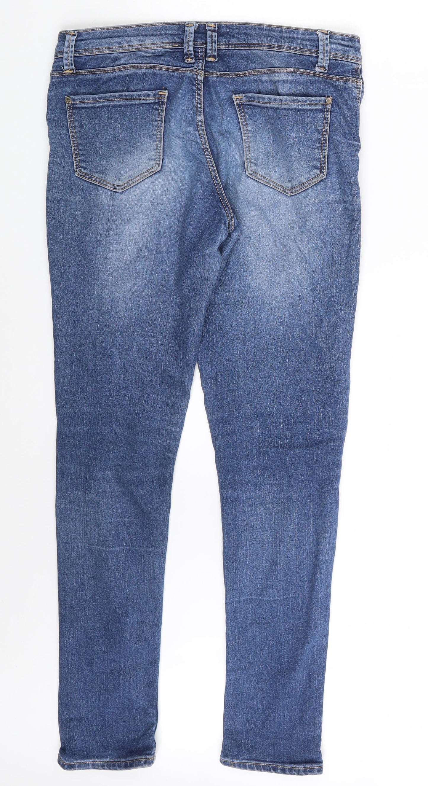 Denim Co. Womens Blue  Denim Skinny Jeans Size 8 L30 in