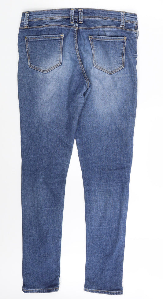 Denim Co. Womens Blue  Denim Skinny Jeans Size 8 L30 in