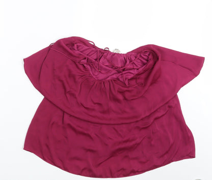 Womens UK Size 12 River Island Purple Basic Blouse