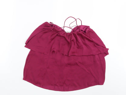Womens UK Size 12 River Island Purple Basic Blouse