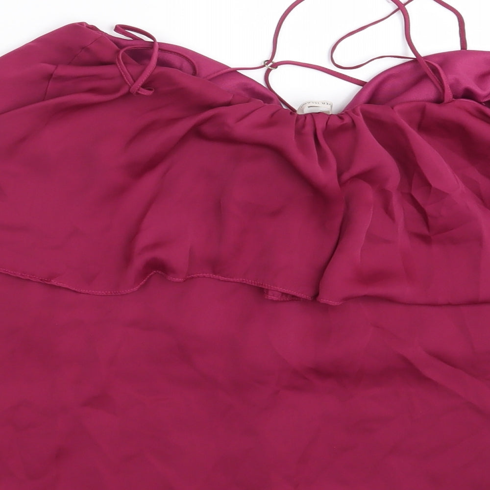 Womens UK Size 12 River Island Purple Basic Blouse