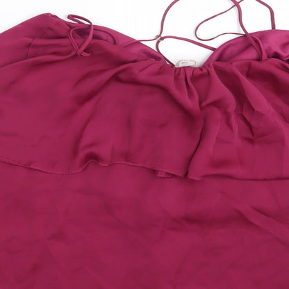 Womens UK Size 12 River Island Purple Basic Blouse