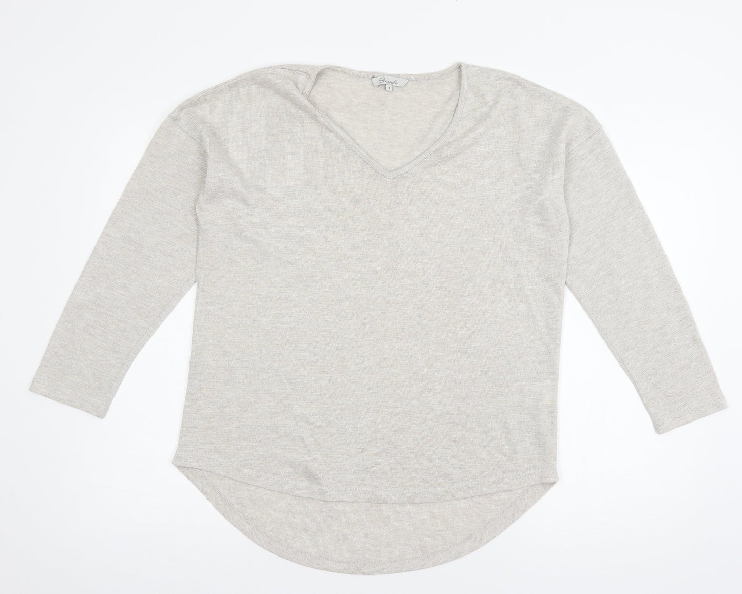Womens UK Size 14 Peacocks Grey Pullover Jumper