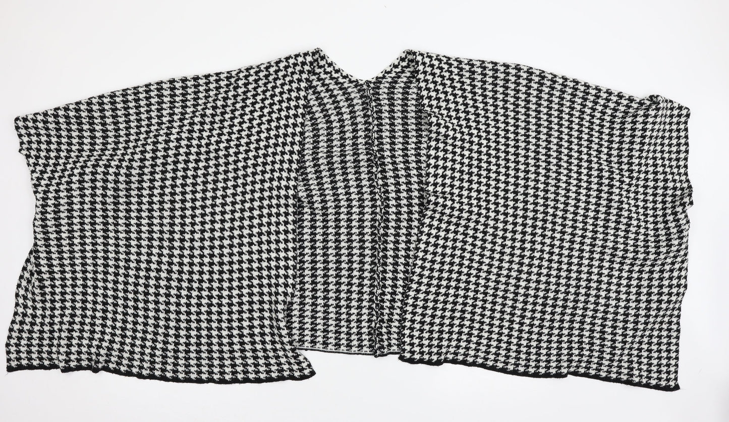 Intuition Womens Black Houndstooth Knit Cardigan Jumper Size S