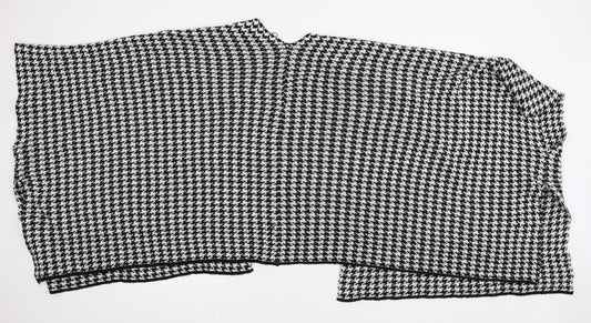 Intuition Womens Black Houndstooth Knit Cardigan Jumper Size S