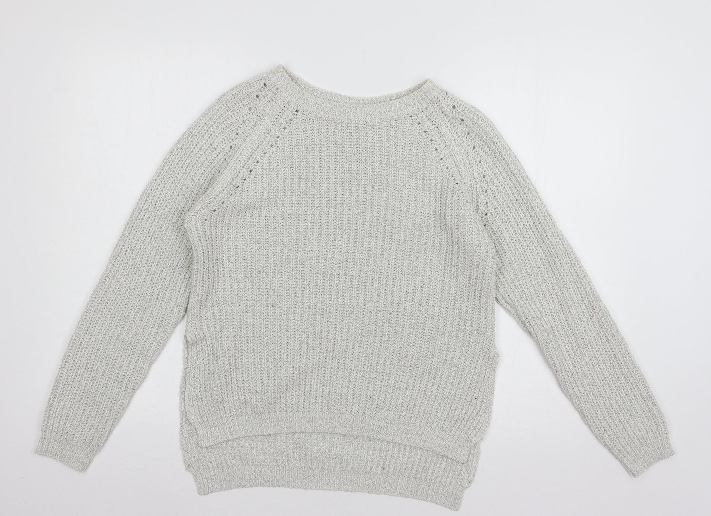 Womens UK Size S Papaya Grey Pullover Jumper