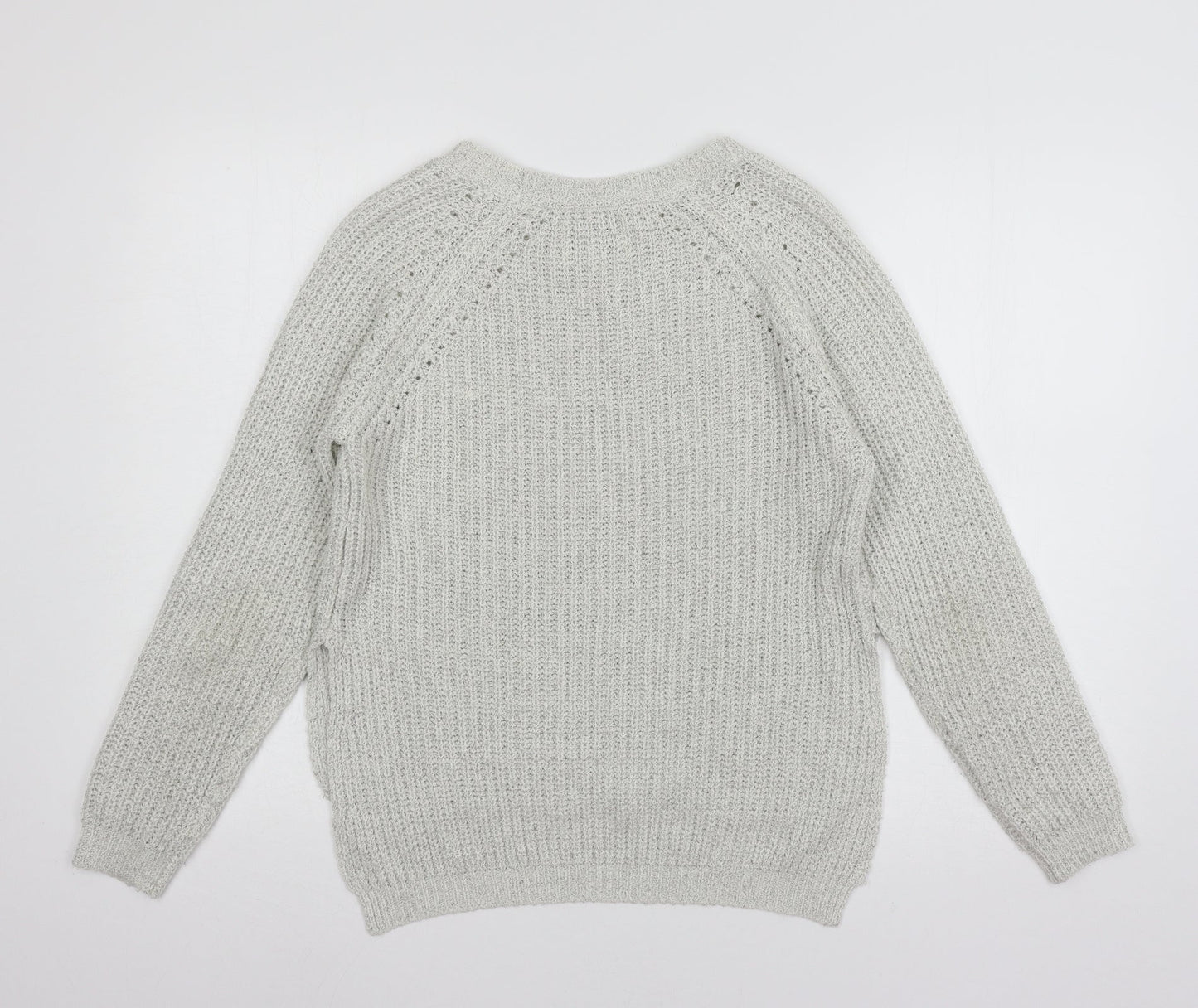 Womens UK Size S Papaya Grey Pullover Jumper