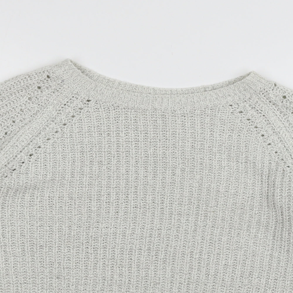Womens UK Size S Papaya Grey Pullover Jumper