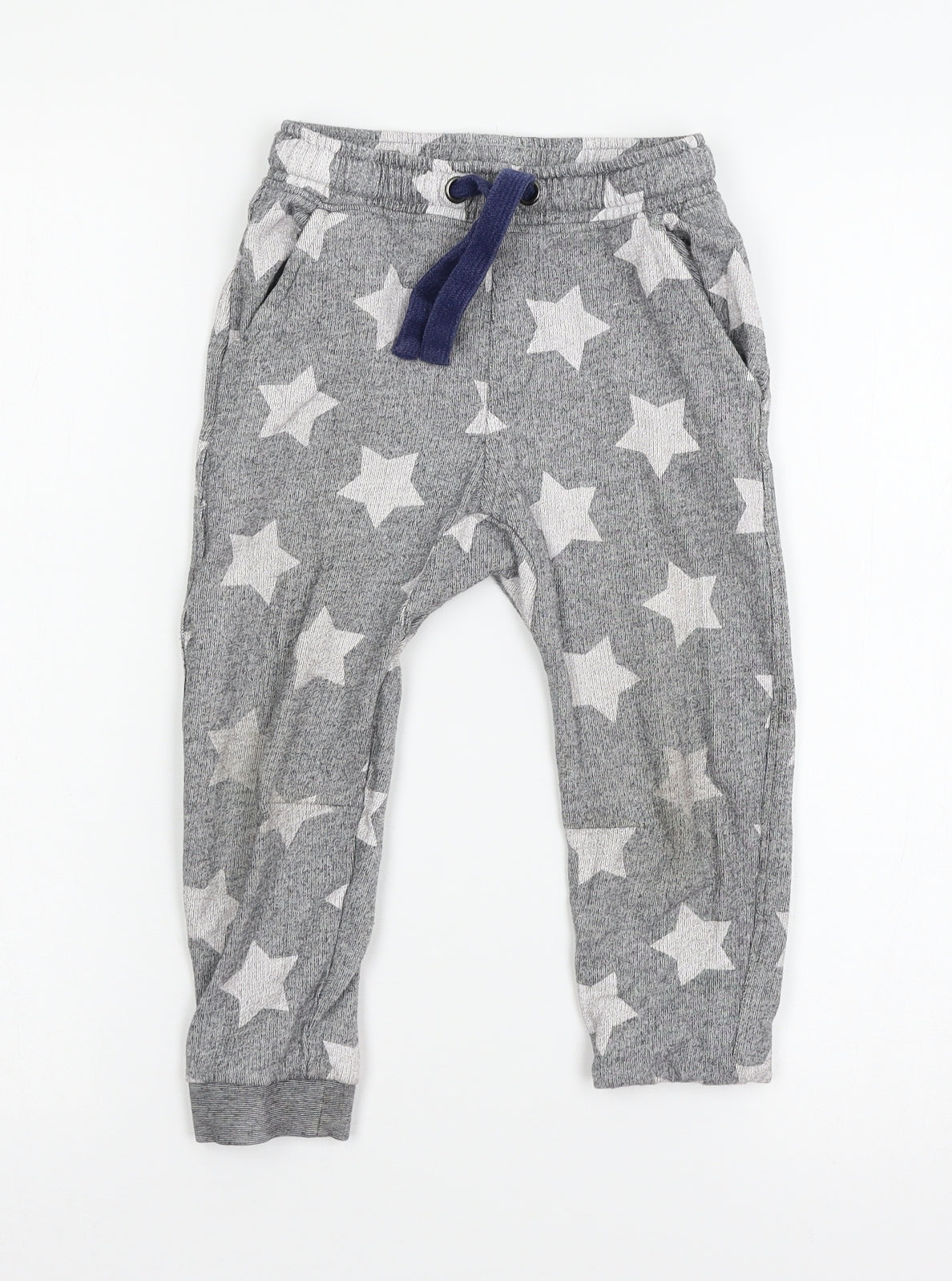 Marks and Spencer Girls Grey Geometric Jersey Capri Pyjama Pants Size 3-4 Years  - Stars