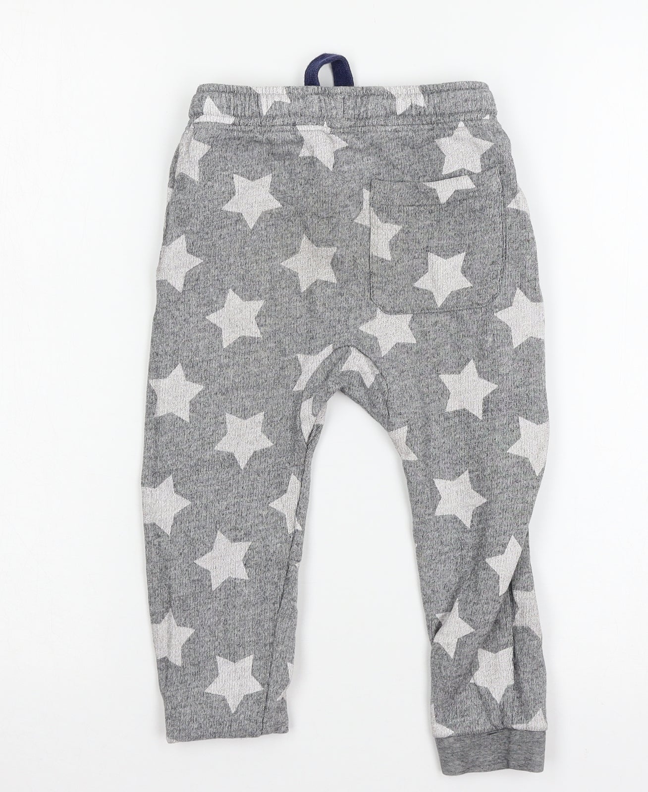 Marks and Spencer Girls Grey Geometric Jersey Capri Pyjama Pants Size 3-4 Years  - Stars