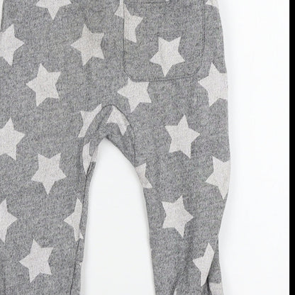 Marks and Spencer Girls Grey Geometric Jersey Capri Pyjama Pants Size 3-4 Years  - Stars