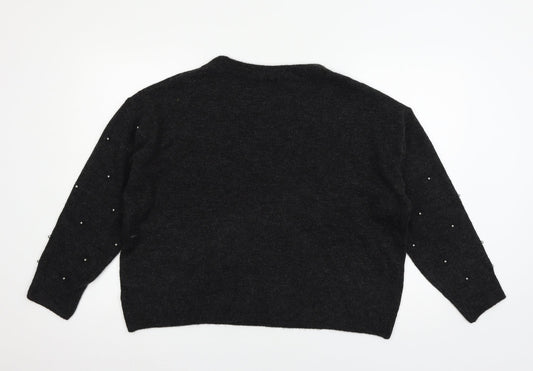 Womens UK Size L H&M Grey Pullover Jumper