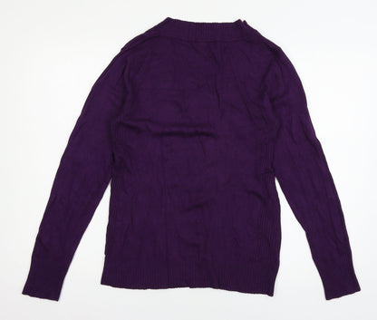 Womens UK Size XL Amisu Purple Pullover Jumper
