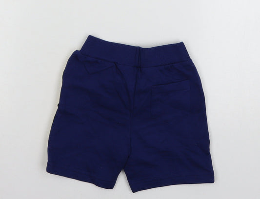 Preworn Boys Blue Striped Jersey Cropped Trousers Size 12 Months  - Epic