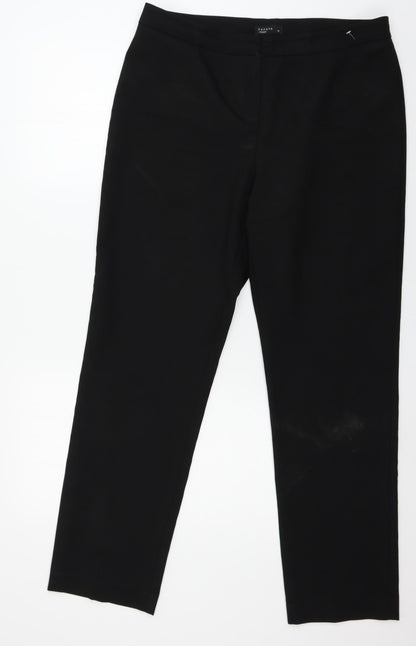 Womens UK Size 14 Papaya Regular Fit  Black Trousers