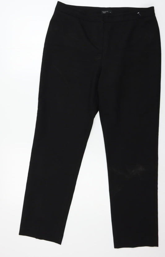 Womens UK Size 14 Papaya Regular Fit  Black Trousers