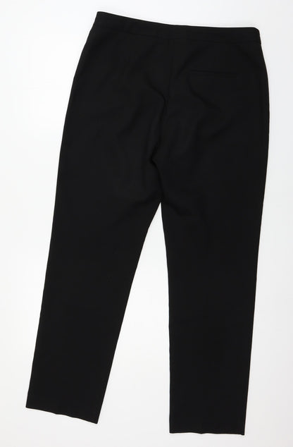 Womens UK Size 14 Papaya Regular Fit  Black Trousers