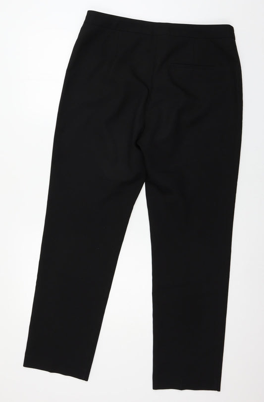Womens UK Size 14 Papaya Regular Fit  Black Trousers