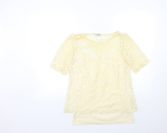 George Womens Beige   Basic T-Shirt Size 12