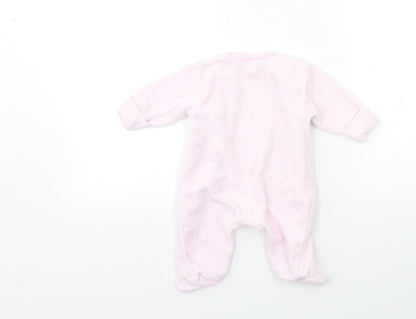 JUST TOO CUTE Baby Pink Striped  Babygrow One-Piece Size 3-6 Months