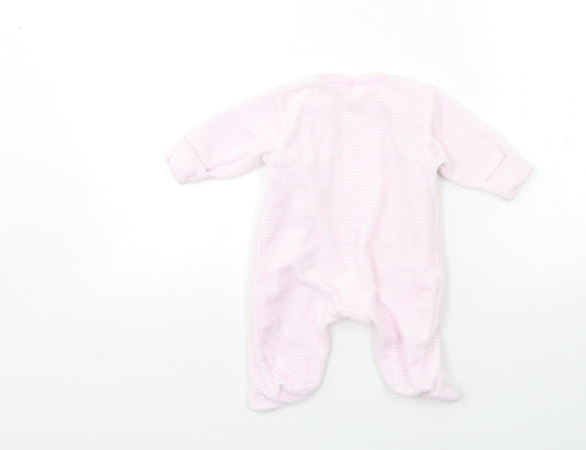 JUST TOO CUTE Baby Pink Striped  Babygrow One-Piece Size 3-6 Months