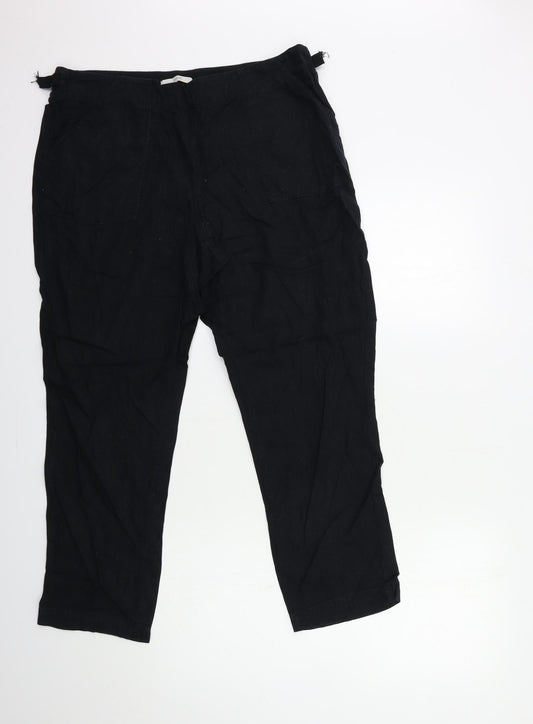 George Womens Black   Trousers  Size 14 L27 in