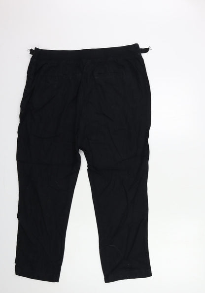 George Womens Black   Trousers  Size 14 L27 in