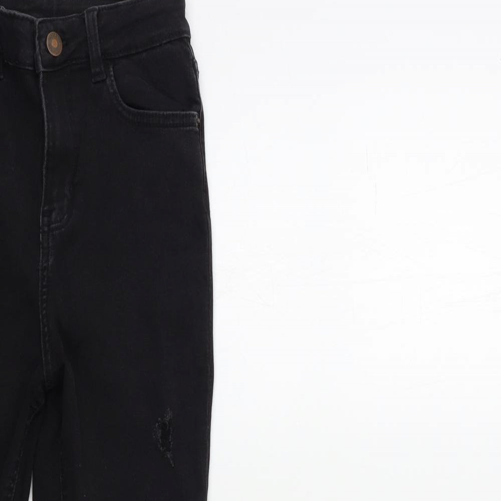 Womens UK Size 23 in Preworn Regular Fit Skinny Black Jeans