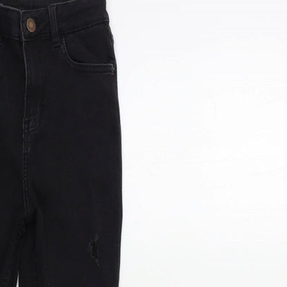 Womens UK Size 23 in Preworn Regular Fit Skinny Black Jeans