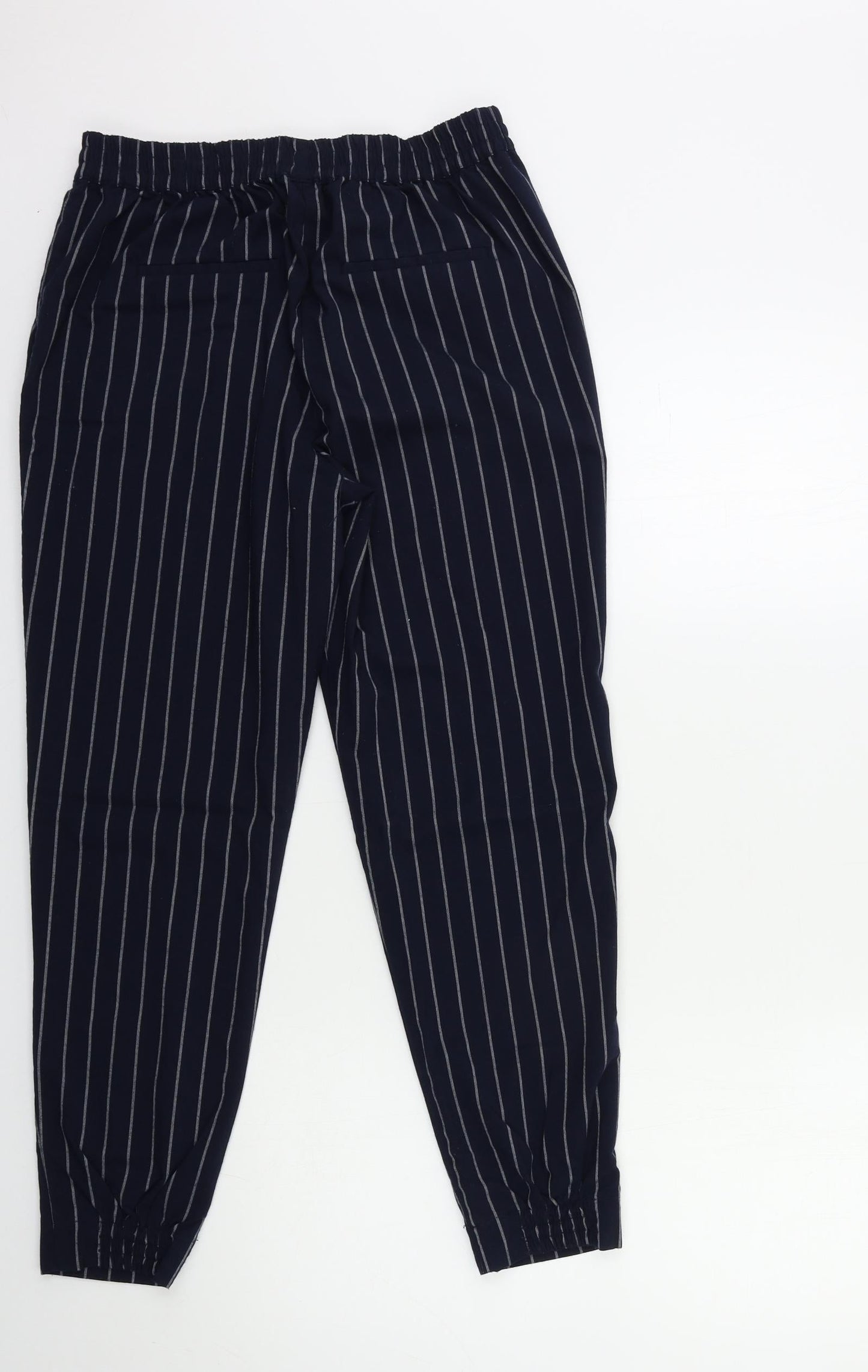 Only Womens Blue Striped  Trousers  Size 10 L20 in