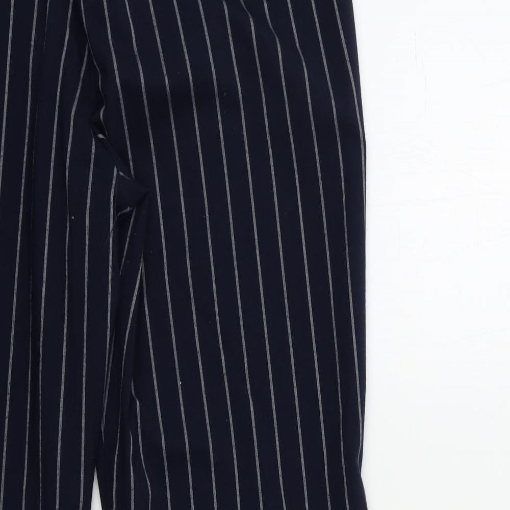 Only Womens Blue Striped  Trousers  Size 10 L20 in