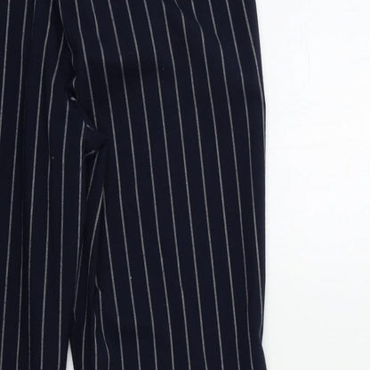 Only Womens Blue Striped  Trousers  Size 10 L20 in
