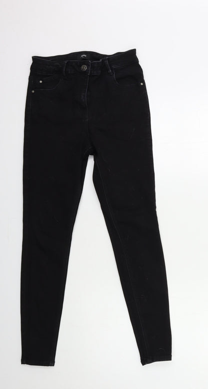 Matalan Womens Black  Denim Skinny Jeans Size 10 L27 in