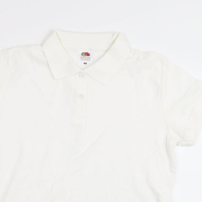 Fruit of the Loom Boys White   Basic Polo Size M