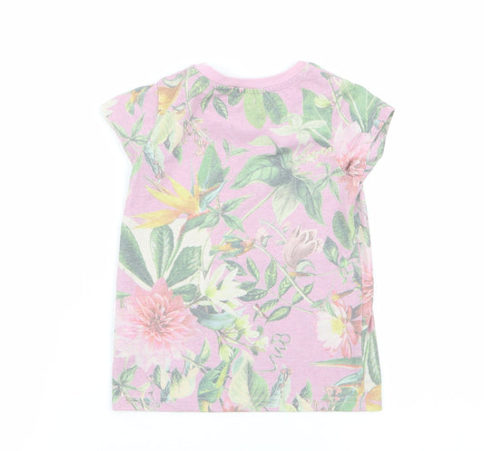 NEXT Girls Multicoloured Floral  Basic T-Shirt Size 3 Years