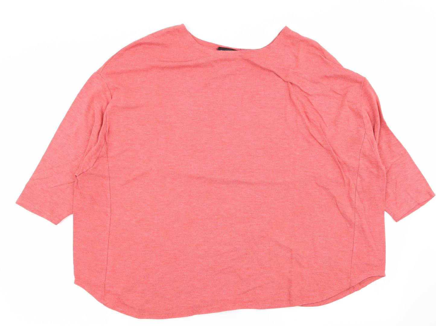Womens UK Size 14 Topshop Red Basic T-Shirt