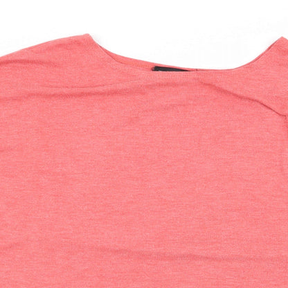 Womens UK Size 14 Topshop Red Basic T-Shirt