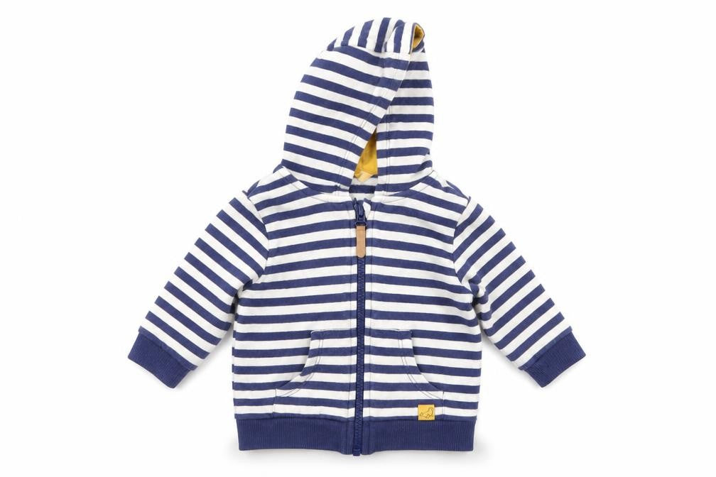 John Lewis Boys Multicoloured Striped  Full Zip Jumper Size 0-3 Months